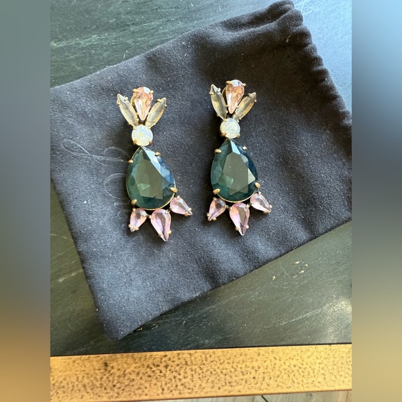 J. Crew Crystal Pear Drop Earrings - Picture 6 of 8